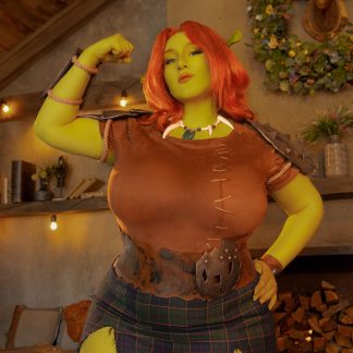 Shrek 4 forever after | Fiona warrior armor full plus size cosplay set