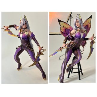 Prestige Faerie Court Katarina League of Legends full cosplay set